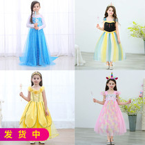 Spring Summer Girls Ice Chic Edge Dress Love Anna Queen Sofia Belle Princess Unicorn Dress With Dress dress
