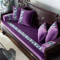 Red Wood Sofa Cushion Plush Chinese Solid Wood Furniture With Backrest Sofa Mat Set For Rohan Mattress Cover Winter