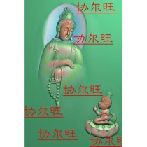 Half body Guanyin finely carved picture jdp grayscale photo bmp computer jade sculptor Tong Guanyin sends son Guanyin Guanyin head