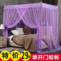 Palace floor-to-floor mosquito net single-door thickened encryption household door-to-door 1 8 m 1 5m bed 20 single-door mosquito net
