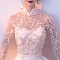 Long sleeve bridesmaids 2021 new elegant edition evening dress female long sister dress girlfriend dress princess autumn