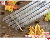 Transparent coarse straw length 23cm calibre 11mm disposable plastic milk tea pearl coconut fruit independent packaging 