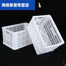 Super thick fruit basket rectangular storage basket turnover basket can be piled plastic frame logistics turnover basket vegetable plastic basket