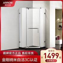 Wrigley shower room diamond type dry and wet separation custom bath room tempered glass silent pulley bathroom bathroom