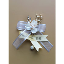 (Beautiful magnolia corsage) Korean exquisite pearl wedding wedding bridegroom bride groom