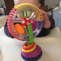 Baby eating table dining table dining chair toy three-color rotating Ferris wheel sucker feeding artifact one-year-old baby child rattle