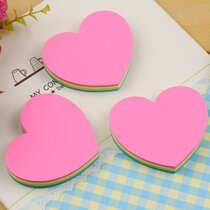 Hobby heart-shaped fluorescent Post-it notes Net red peach heart with sticky Mark heart-shaped sticky note note good post Love sticker