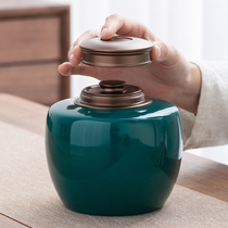 New Chinese ceramic tea tank empty tank storage tank tea tank sealed tank household tea tank exquisite national style Puer