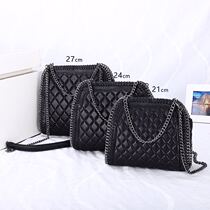 Retro small fragrance style new full sheepskin leather womens bag shoulder bag messenger bag Lingge fashion chain bag
