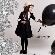 lavensey2022 Spring Autumn New Pint Girl Palace Plexu Skirt Children Treasure style Livefold 70% sleeves dress dress