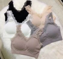 Super good to wear 0 bondage lace gathered one-piece chest pad incognito underwear yoga vest bra