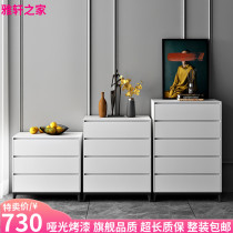 Italian minimalist wood cupboard Nordic modern simple living room bedroom storage sideboard wall storage cabinet
