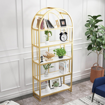 Light luxury shelf bookshelf living room office decoration floor beauty shop clothing shop package shelf display stand