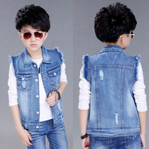 Childrens cowboy marka 2021 Spring and Autumn New middle childrens clothing pure cotton - Korean boys vest coat
