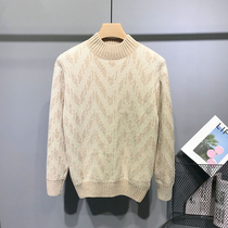 Tide Cards Autumn Winter Snow Neil Half High Collar Sweater Mens Fashion Middle Sweatshirt Long Sleeve Wire Clothing Warm Casual Undershirt