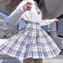 College style jk uniform skirt genuine suit Full set of gentle knife Japanese grid skirt brand rabbit sewing sewing clothing museum women