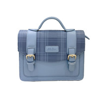 Milk tea Bear * original design check Cambridge bag JK uniform bag Joker tofu small square bag shoulder Cross bag