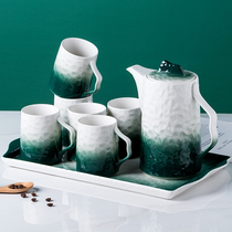 Stone green water cup set drinking water Cup home living room tea cup tea set ceramic water tool cup cold water bottle