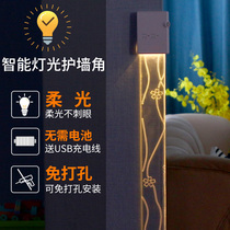 Corner protection strip corner light luxury Acrylic luminous edging self-adhesive free hole Yang angle line stickers decorate the living room