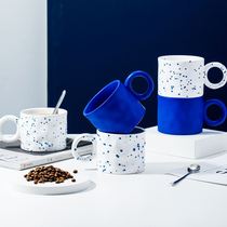 Klein Blue Coffee Cup High-end Refined Mark Cups Ceramic Cups Lovers Water Glass Office Cups Design Niche