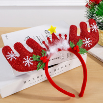 Zun Christmas headdress hair hoop hairclip children adult headband dress kindergarten hair accessories gifts small gifts