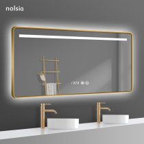 Toilet washroom mirror smart anti-fog mirror hanging wall led vanity mirror smart bathroom mirror explosion-proof mirror