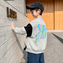 Boys  autumn jacket trendy Korean version 2021 new childrens clothing spring and autumn models in large boy boys fashion brand handsome