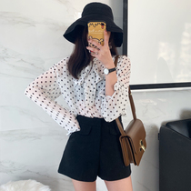 Budaffin black suit shorts womens loose straight slim Joker white summer thin model 2019 New