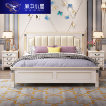 Small American bed double master bedroom European queen bed 1 8 meters 1 51 351 2m Princess wedding bed Jane Mei solid wood bed