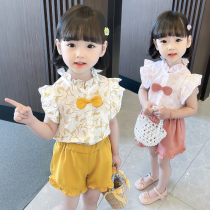 Girls summer clothes suit 1 1 1 3 2 3 4 4 weeks old half 90 yards small month-old baby clothes girl summer clothes