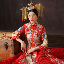 Xiuhe clothing 2021 new wedding Chinese wedding dress female bride toast dress dragon and phoenix coat phoenix crown Xiaxiu Xiu and Xia