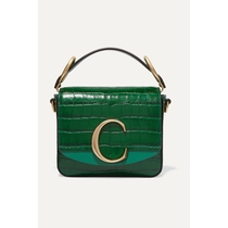 Classic Paragraph] Chloe Coco Female Ink Green Crocodile Leather Single Shoulder Bag NAP Quite