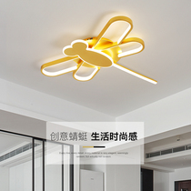 Childrens room bedroom lamp Nordic ins girl princess room lamp simple creative cartoon Dragonfly shape ceiling lamp