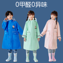 Child Raincoat Boy Girl Cartoon Cute Kindergarten With School Bag Position Waterproof Baby Rain Cape Elementary School Boy Raincoat