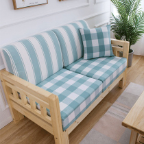 Custom-made Nordic striped sofa sponge pad bay window pad cloth cover can be machine washed without fading thick cloth