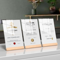 Honours Certificate Box Custom Shell A4 Enterprise Excellent Employees Award-winning Inner Core Print Solid Wood Authorisation Certificate Box Award-Framed Acrylic Certificate Photo-Frame Hire Book of Life Book Display Box