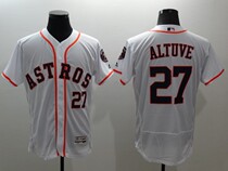 Astros jersey Astros baseball uniform No 27 ALTUVE gray white green embroidered short-sleeved elite section