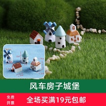 Moss micro landscape ornaments Fleshy decoration Landscaping Creative crafts House Castle Windmill cottage