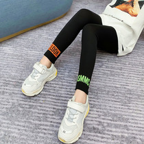 Girl leggings 2021 New Spring girls foreign style trousers in big children 8 years old Korean version of childrens slim pants