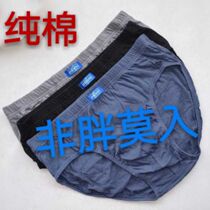Minnu Fat Man Pure Cotton Triangle Briefs mens enlarged underpants mid-aged loose all-cotton shorts Head 1723