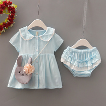 Baby dresses summer fit 2021 new 0-1-2-3-year-old foreign air baby dress girl princess dress fresh