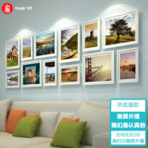 European-style solid wood large size photo wall Creative Art Photo Wall combination photo frame hanging wall living room dining room frame