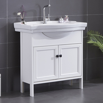 Modern simple floor-to-ceiling bathroom cabinet combination Bathroom washbasin cabinet combination washbasin engineering basin cabinet