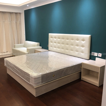 Hotel apartment furniture full set of business hotel standard room bed soft bag backrest combination table theme room custom B & B bed