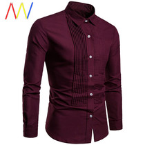 Mens Casual Shirts slide Fit Dress Shirt for Men Mens plus size Shirt