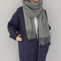 F042-2 country new autumn vintage men and women vertical striped tassel big brand fan imitation cashmere warm scarf