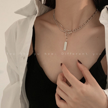 Hip-hop asymmetric chain necklace female tide Net red ins niche design simple cold wind advanced sense choker