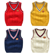 Broken clearance boy vest spring and autumn Korean version of tide childrens clothing spring baby vest mens childrens sweater vest