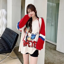 Kaka womens official flagship 2022 summer new cartoon vigorous sailor hood sunscreen dress woman