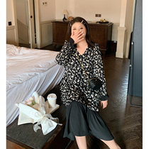 ALIN Customised Big Code Woman Dress Fat Sister Mm Method Gentle Loose Long Skirt Temperament Slim Fit Slim Fit Dress Dress